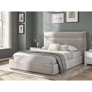 Ex Display 4'6" Double Upholstered Ottoman Bed Frame - Silver