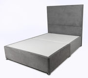 5'0" King Highgrove Beds Non Storage Base with Luxury Floor Standing Headboard in Grace Graphite