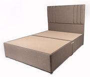 5'0" King Sleepy Beds Non Storage Base with Luxury Floor Standing Headboard in Tweed Coffee
