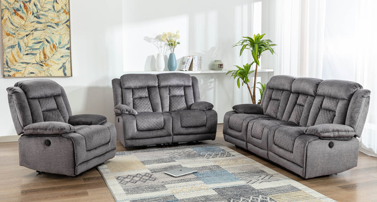 The Bed Centre Tamworth's Diamond In graphite coloured sofas in a living room