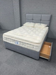 Ex Display 5'0" King Size Hypnos Derwent Mattress 2 Drawer Base & Headboard