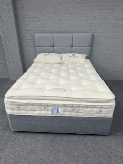 Ex Display 5'0" King Size Hypnos Derwent Mattress 2 Drawer Base & Headboard